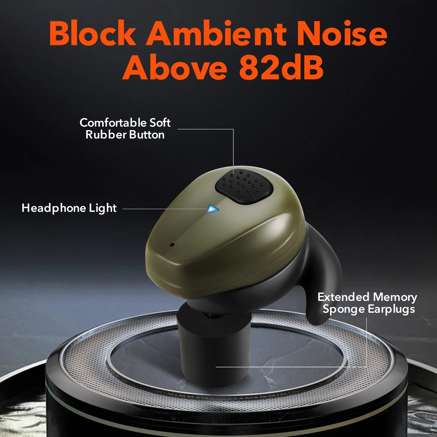 YHKEMA EB10 Bluetooth Electronic Shooting Earbuds Headphones Tactical Headphones Noise Reduction Hearing Protection for Hunting