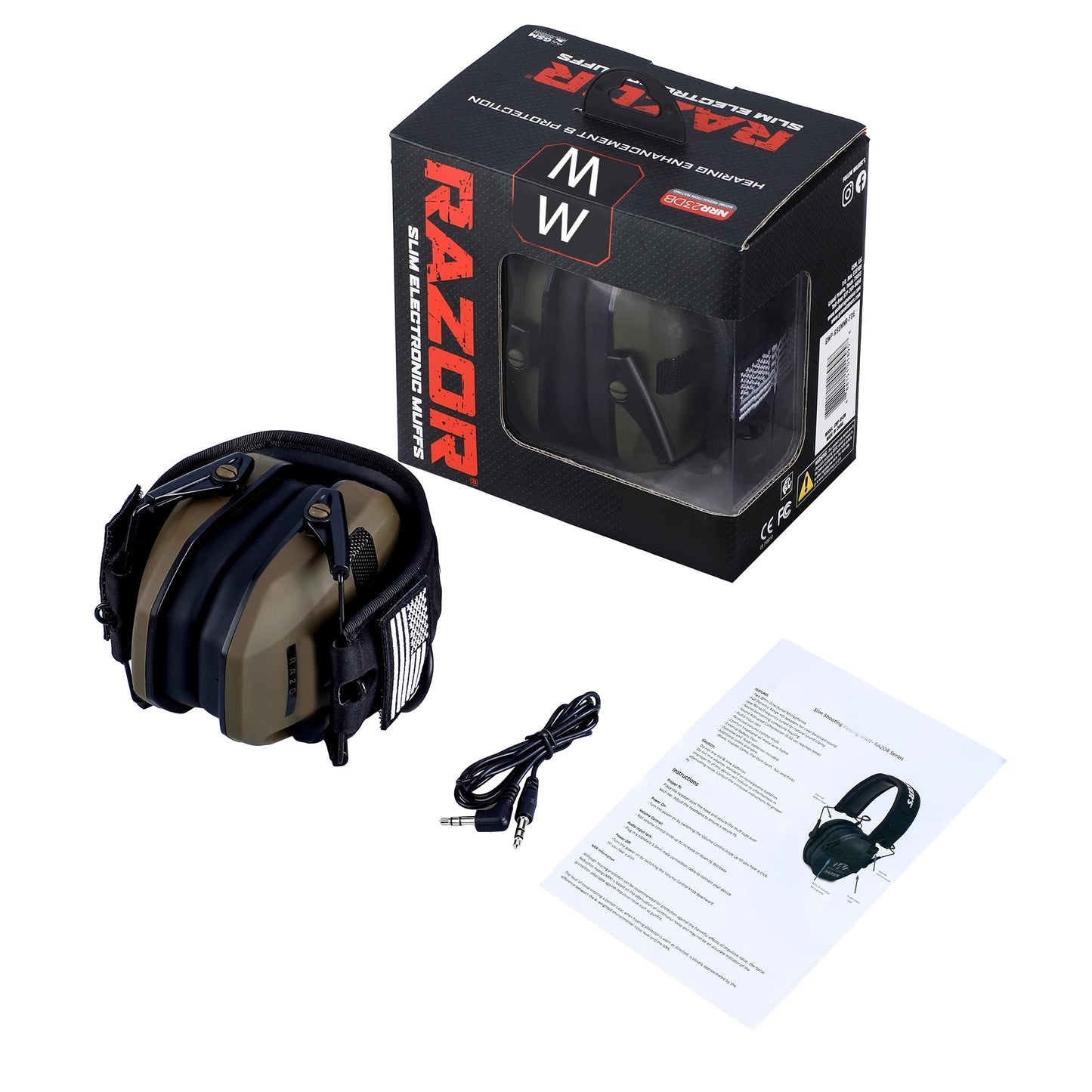 Original Military Tactical Electronic Shooting Earmuffs Outdoor Hunting Sound Pickup Noise Reduction Protection Hearing Headset