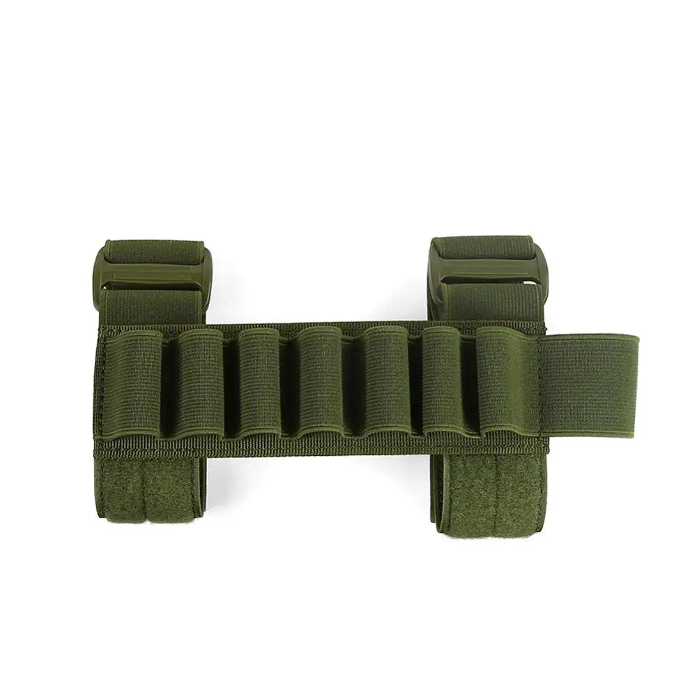Tactical Shotgun Buttstock 7 / 5  Round 12 Gauge Hunting Shell Holder Ammo Carrier Holder Pouch Cartridge Durable