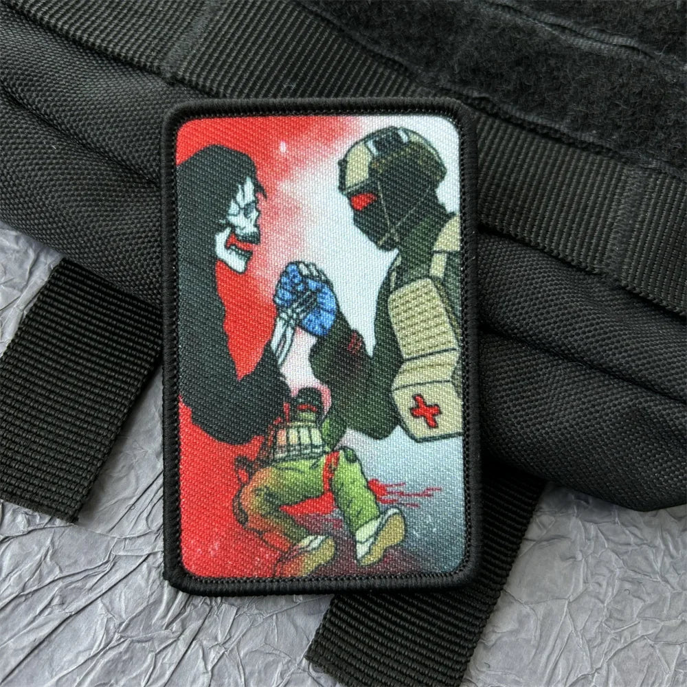 “Combat” Military Patch for Clothing Mole Krtek Operator Morale Badge Tactical Equipment Hook and Loop Patches Backpack