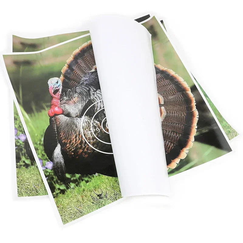10/15/20pcs Shooting Target Paper 40x40cm Turkey Pattern Target Paper Bow Archery Arrow Darts Slings Catapult Hunting Practice