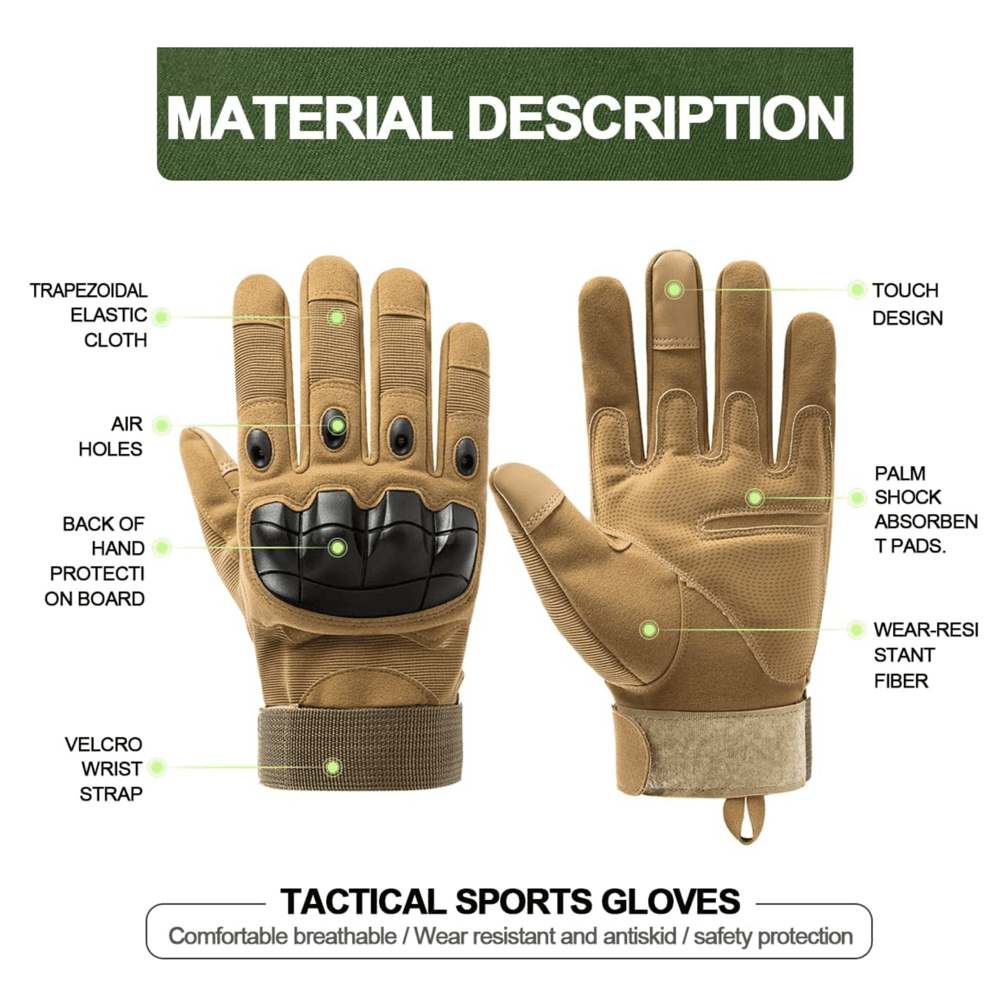 JupiterGear Tactical Military Airsoft Gloves for Outdoor Sports,