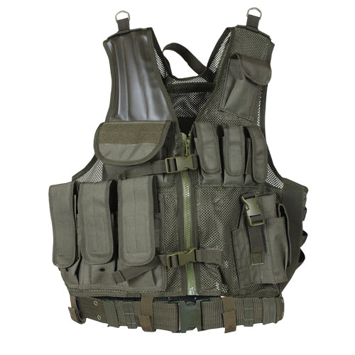 FoxOutdoor 65-22705 Big & Tall Mach 1 Tactical Vest 2XL/3XL (Adjustabl