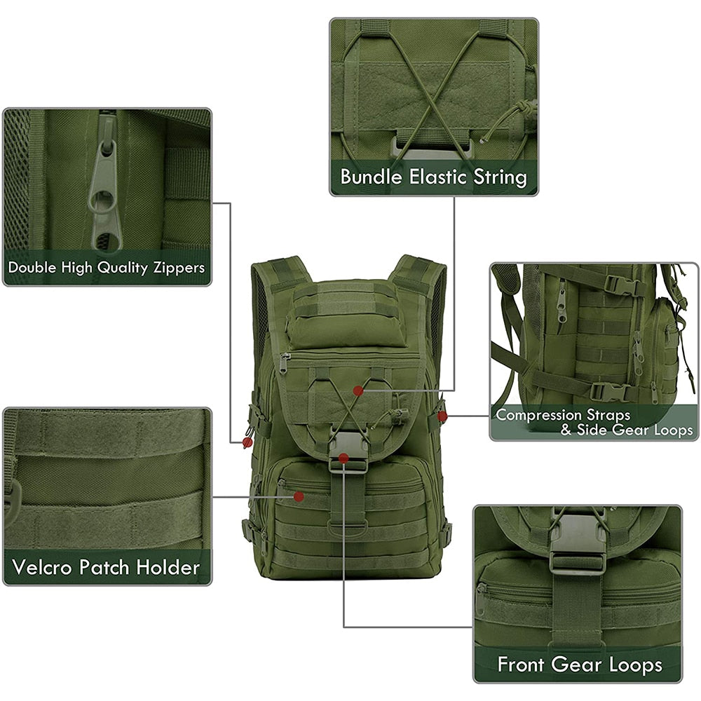 40L Military Tactical Backpack Army Assault Bag System Bags Backpacks