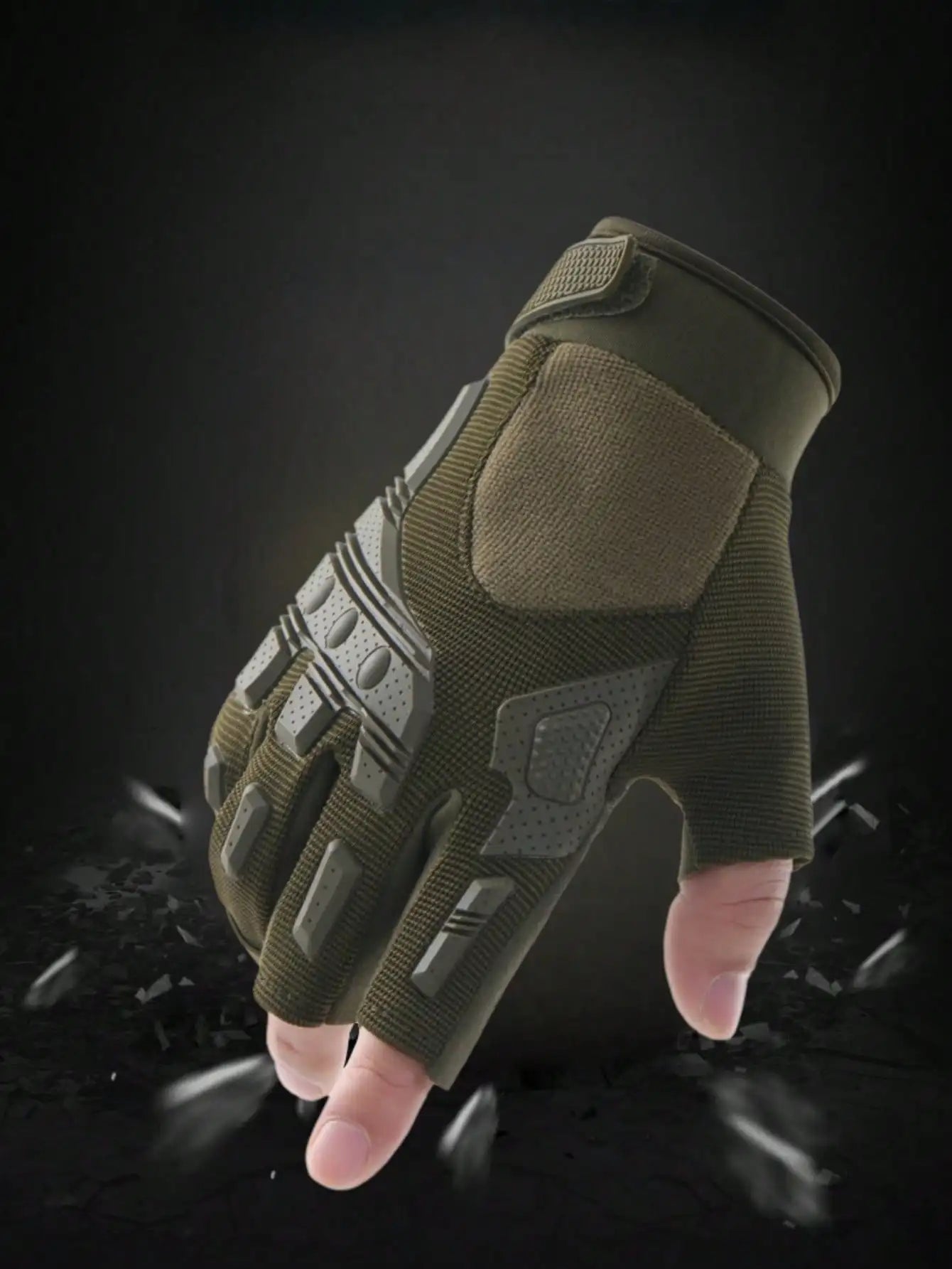 Tactical Motorcycle Gloves  Electric Scooter Carp Fishing Three Fingers Anti-slip Wear Resistant Cycling Camping Equipment