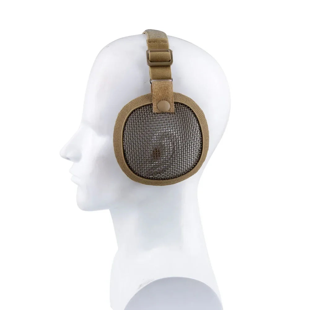 Steel Mesh Ear Protector Tactical  Gun Ear Muffs Cover for Most Fast Helmets Shooting Hunting Helmet Equipment