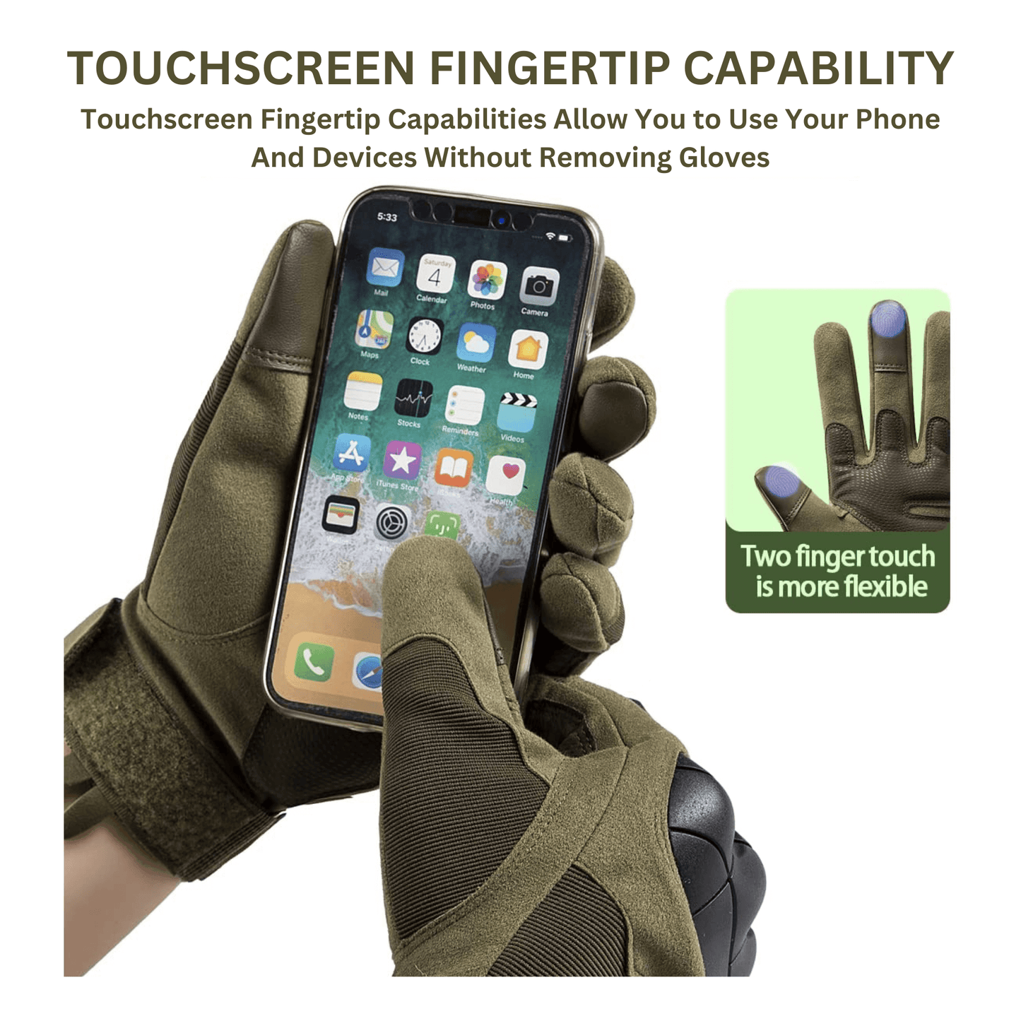 JupiterGear Tactical Military Airsoft Gloves for Outdoor Sports,