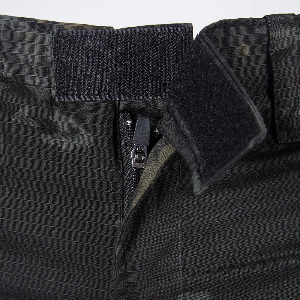 Black Multicam Camouflage Suit Tactical Shirt Combat Pants With Knee Pads Equipment  For Men Balaclava