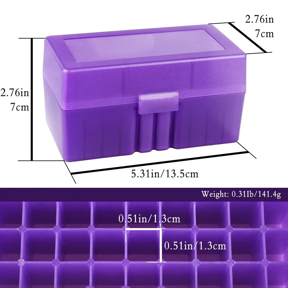 Ammo Box .223 5.56mm 7.62mm 50 Rounds Bullet Shell Holder Rifle Cartridge Storage Case Ammunition Box Hunting Acessories