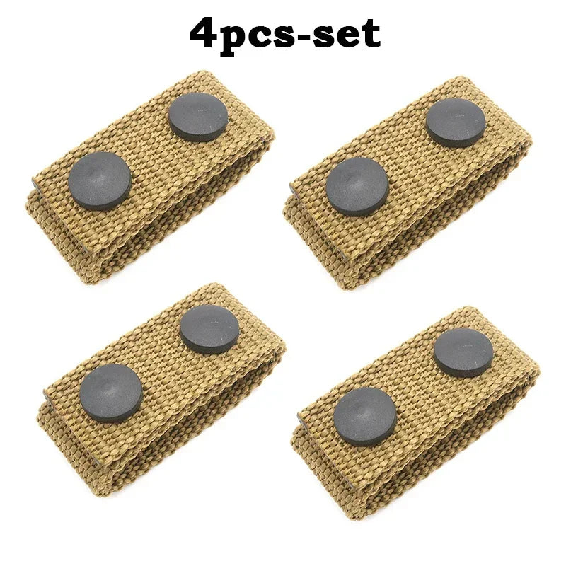 4Pcs Tactical Belt Buckle Heavy Duty Belt Keeper Portable Webbing Strap Military Belt Equipment Accessories for Outdoor Sports