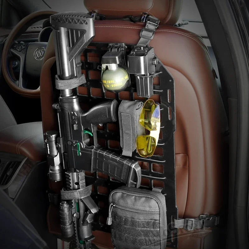 Tactical Car Backseat Organizer Hunting MOLLE Vehicle Seat Back Portable Load Installation Equipment PP Board Insert Panel