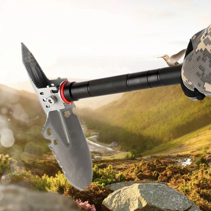 Outdoor Tactical Engineer Shovel Multi-function Equipment Manganese Steel Camping Shovel Tool