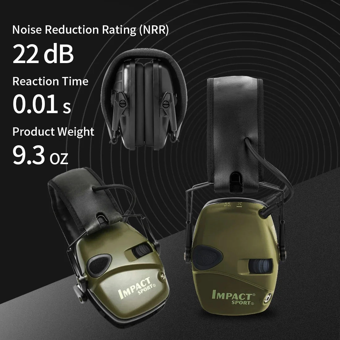 Honeywell Tactical Electronic Shooting Earmuff Anti-noise Headphone Sound Amplification Hearing Protection Headset Foldable