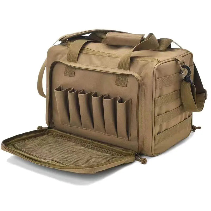 Multifunctional Tactical Range Bag Molle System Waterproof Gun Shooting Pistol Case Pack Hunting Accessories Tools Sling Bag