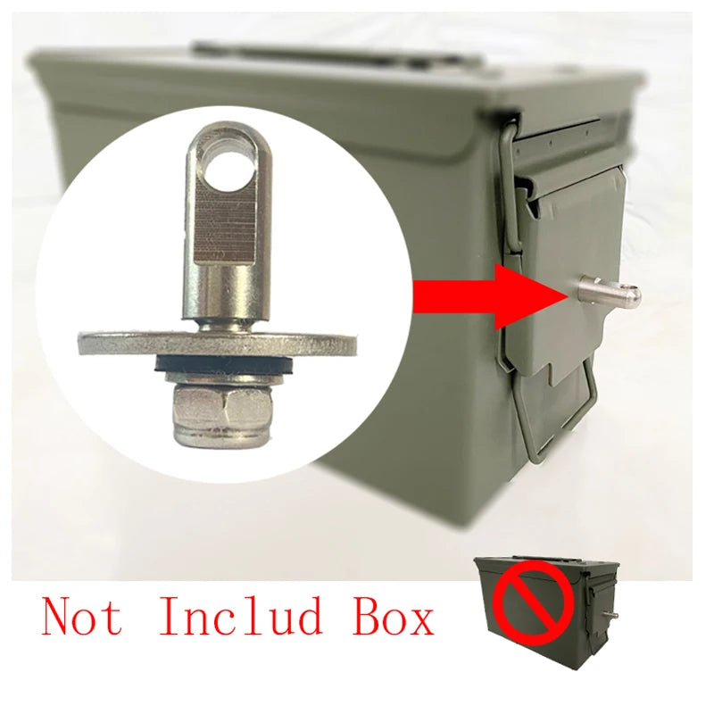 No Box,Bolt 50 Cal Ammo Can Steel-Gun Lock Ammunition-Gun Safe-Box Hardware Kit Military Army Lockable Case 40mm Pistol Bullet
