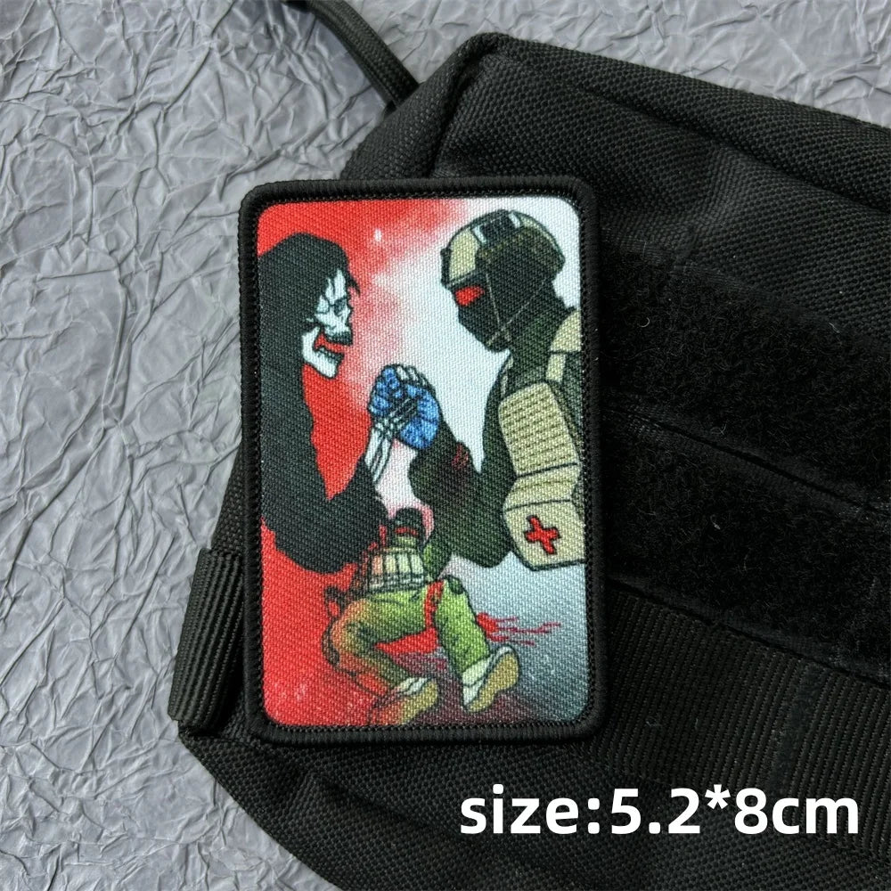 “Combat” Military Patch for Clothing Mole Krtek Operator Morale Badge Tactical Equipment Hook and Loop Patches Backpack