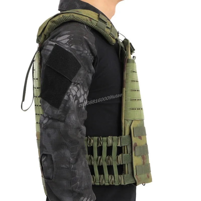 Tactical Plate Carrier Body Combat Training Chest Rig MOLLE  Equipment Adjustable Exercise Lightweight Load Bearing Vest
