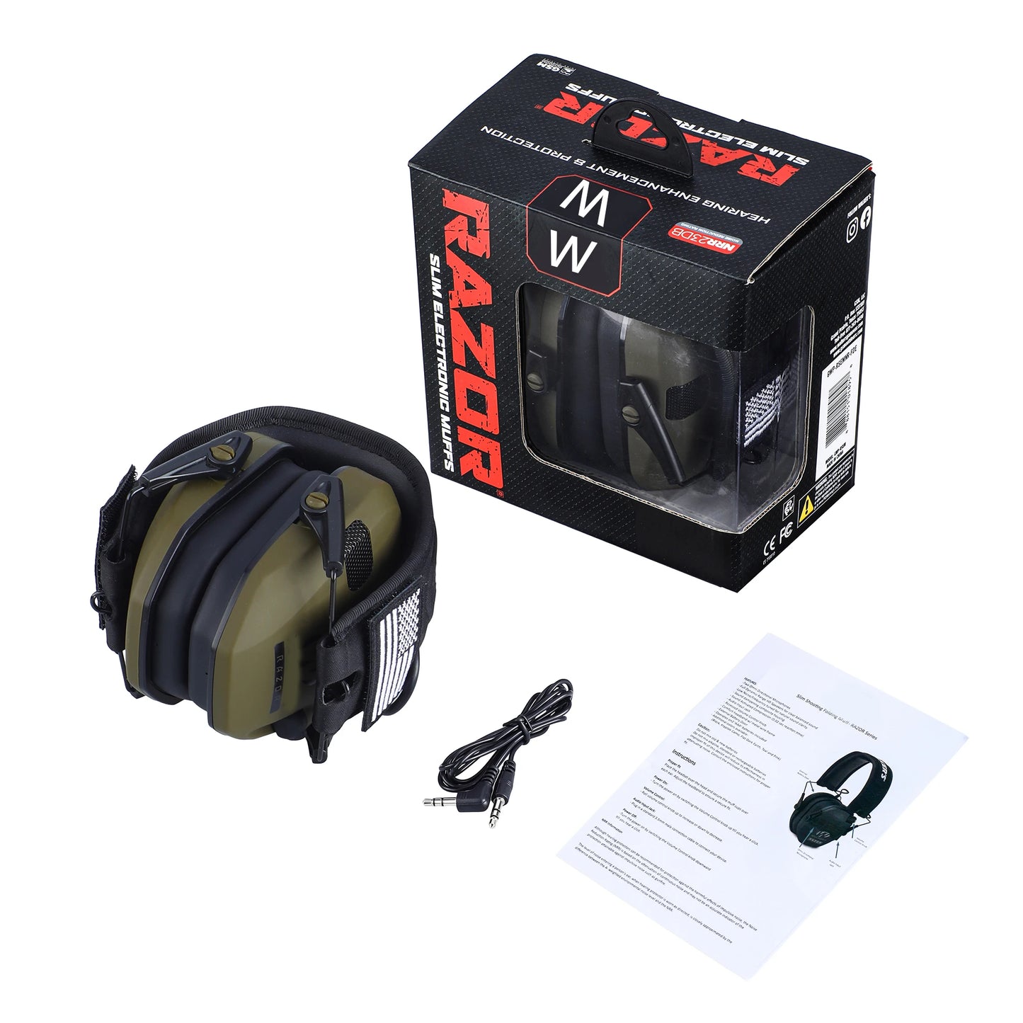 Original Military Tactical Electronic Shooting Earmuffs Outdoor Hunting Sound Pickup Noise Reduction Protection Hearing Headset