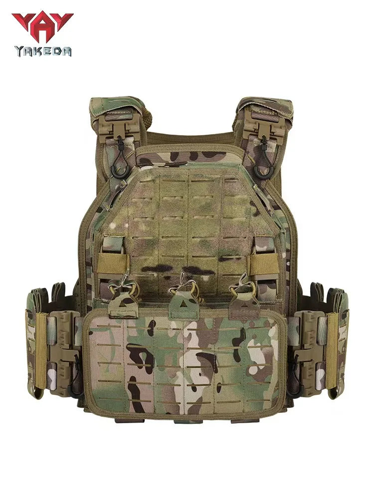 YAKEDA Tactical Vest Outdoor Hunting Plate Carrier Protective Adjustable Vest Carrier Combat Equipment