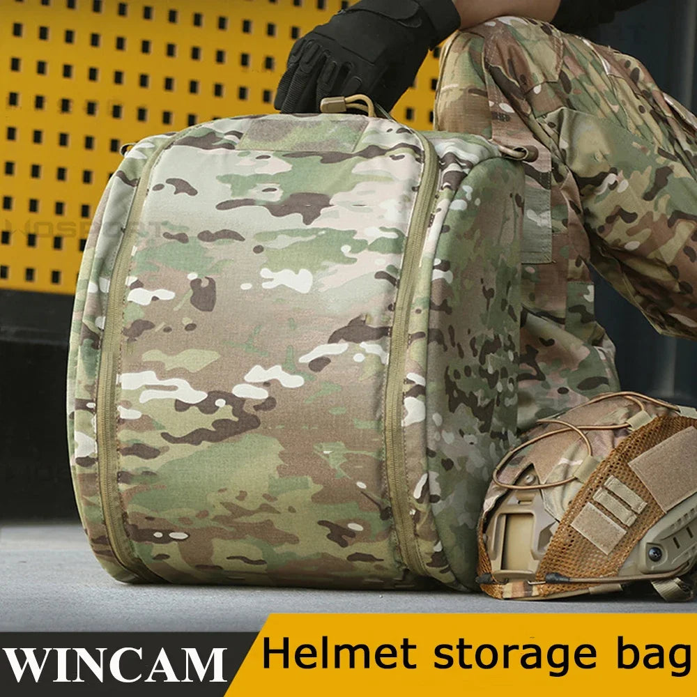Camo Tactical Fast Helmet Bag Militar Hunting  Equipment Storage Bag Anti-gas Mask Bags  Motorcycle Cycling Helmet Bag
