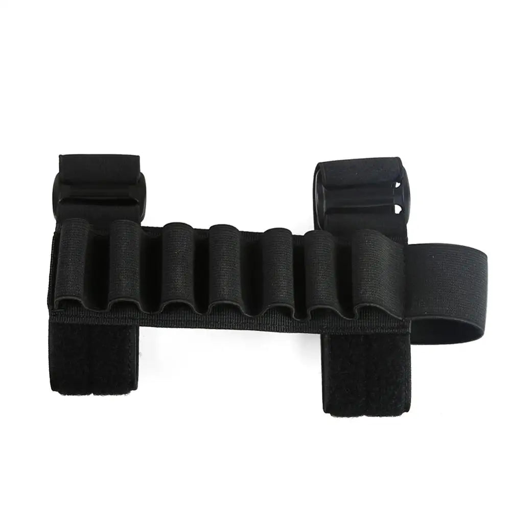 Tactical Shotgun Buttstock 7 / 5  Round 12 Gauge Hunting Shell Holder Ammo Carrier Holder Pouch Cartridge Durable