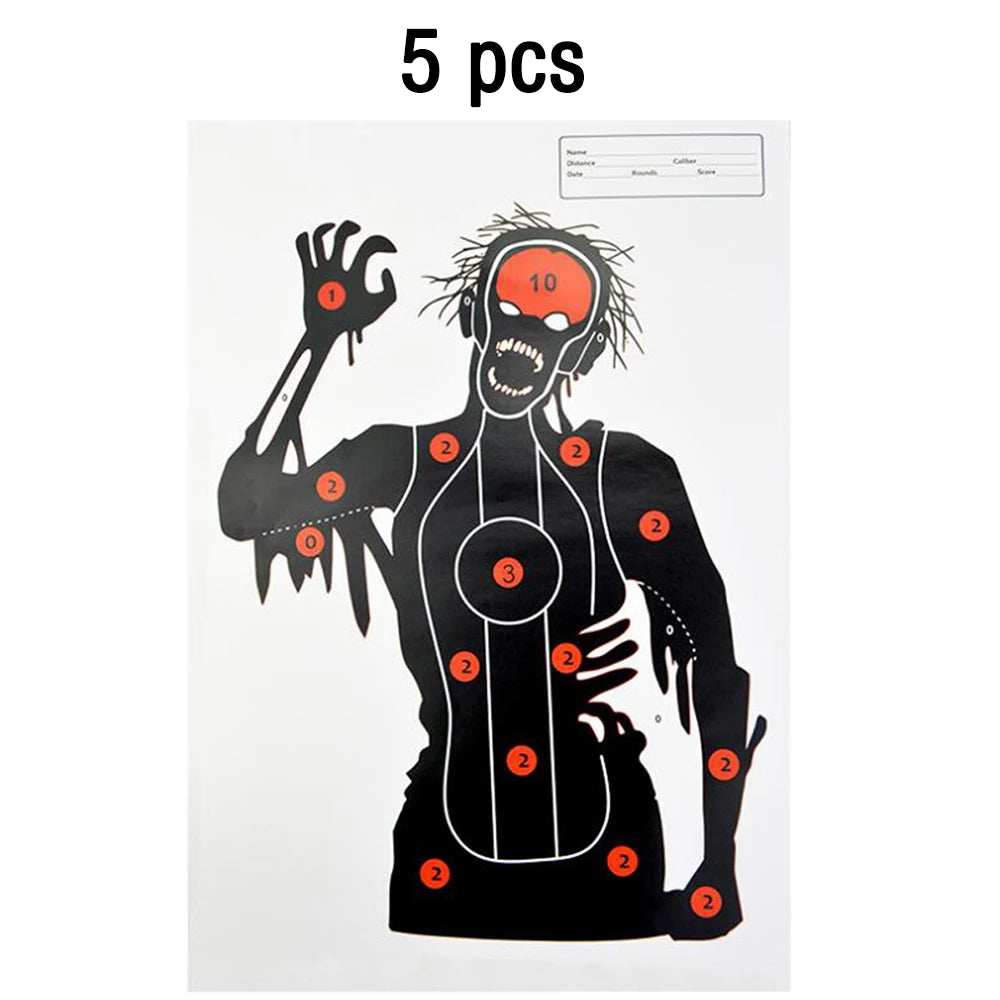 5/10/20pcs Shooting Targets 12 x 17" Paper Shooting Targets Skeleton Zombie Targets for Pistol Shooting & Bow Shooting