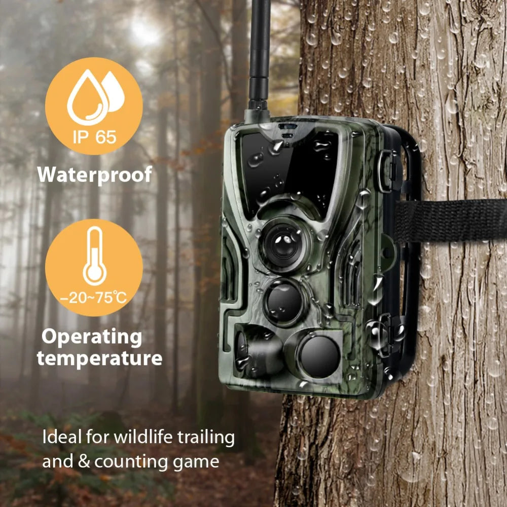 4G APP Control Trail Hunting Camera HC801PlusLI Cloud Service Photo Traps Wild Cameras 5000Mah Lithium Battery  Surveillance