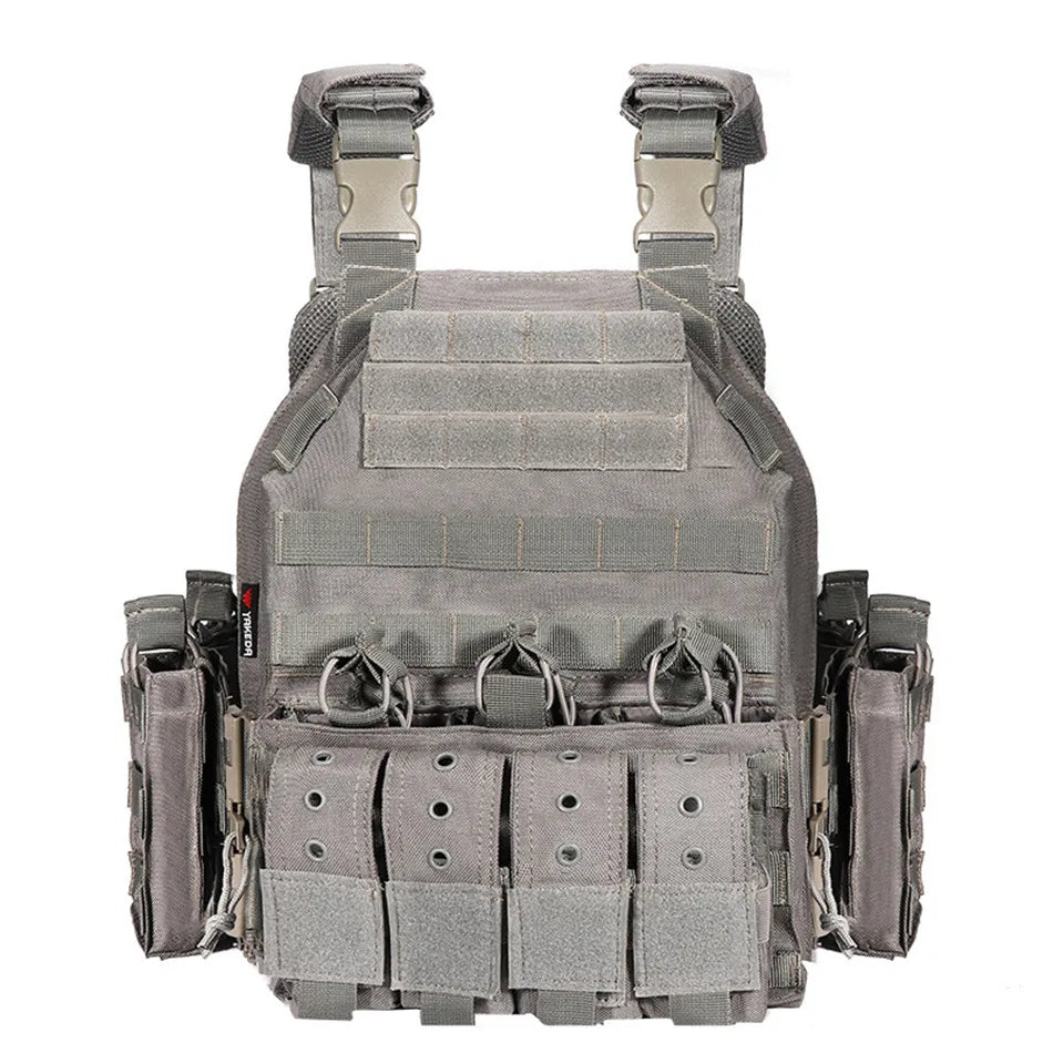 YAKEDA Quick Release Tactical Vest 1000D Polyester Breathable CS Combat Hunting Vest Molle Outdoor Chest Rig Equipment
