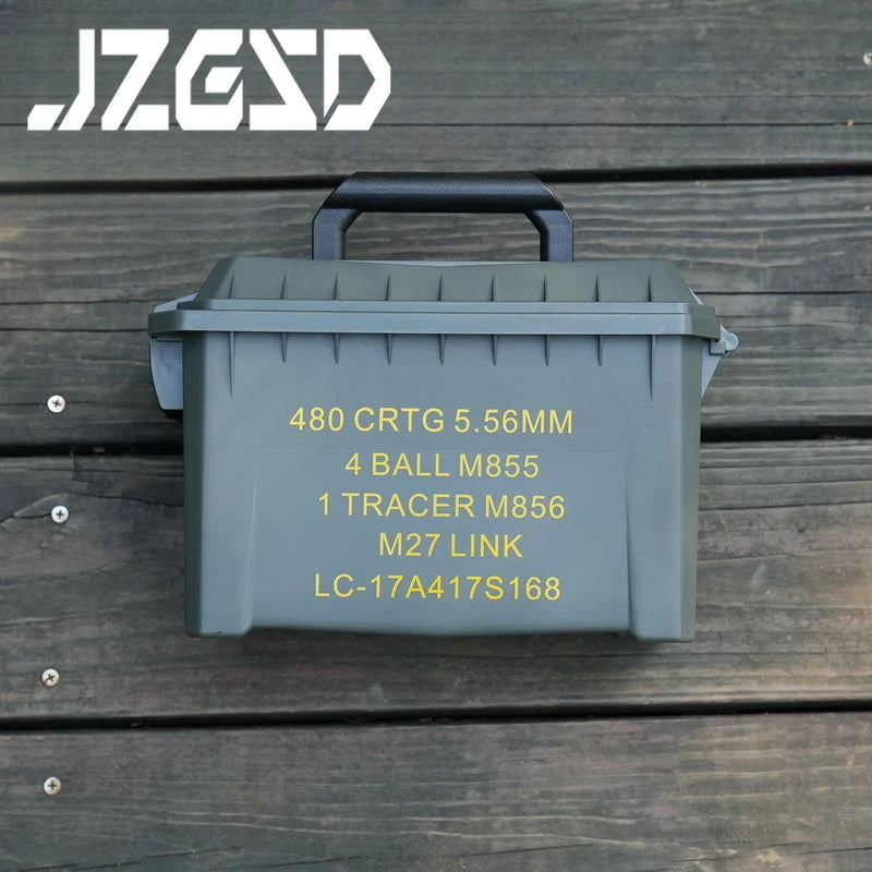 Plastics Lightweight Ammo Storage Tactical Waterproof Bullet Box Rifle 5.56/7.62 Large Caliber Ammo Portable Suitcase