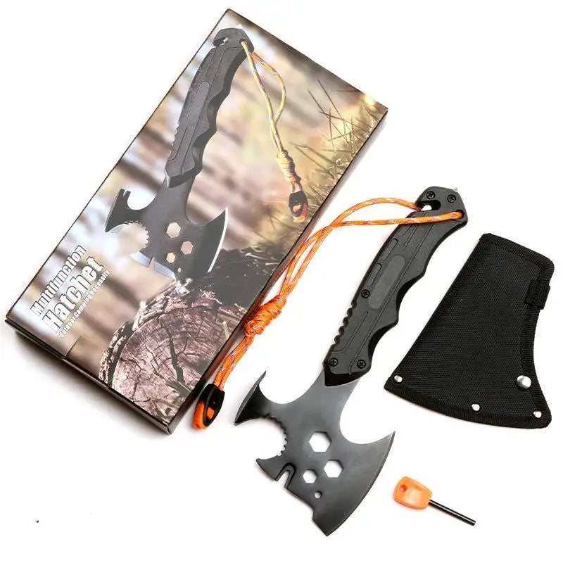 Multi Functional Outdoor Camping Site, Nail Hammer, Fire-fighting Equipment, Self-defense, Mountain Cutting, Tactical Axe