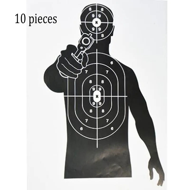 10PCS 45x32cm Shooting Target Paper - Silhouette & Arrow Field Point Practice for Rifle/Pistol/Airgun - Range Training