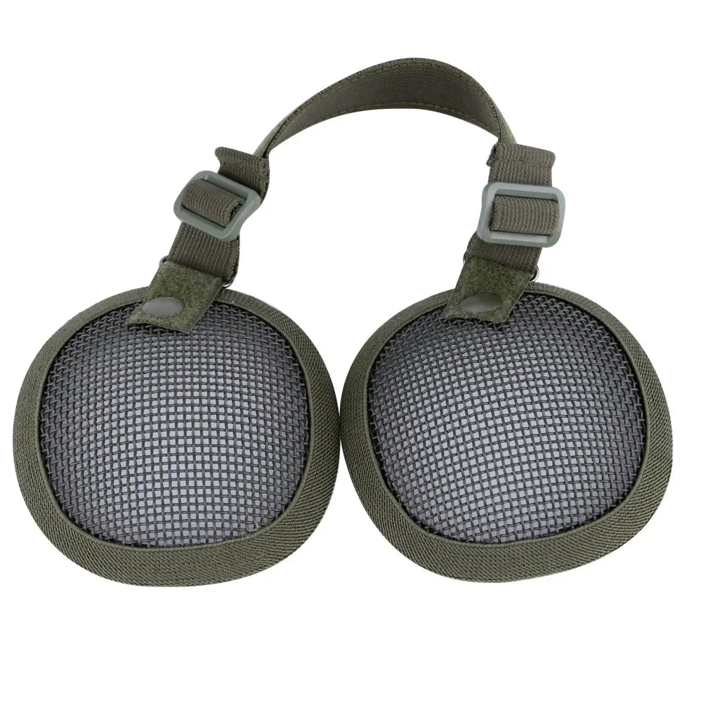 Steel Mesh Ear Protector Tactical  Gun Ear Muffs Cover for Most Fast Helmets Shooting Hunting Helmet Equipment