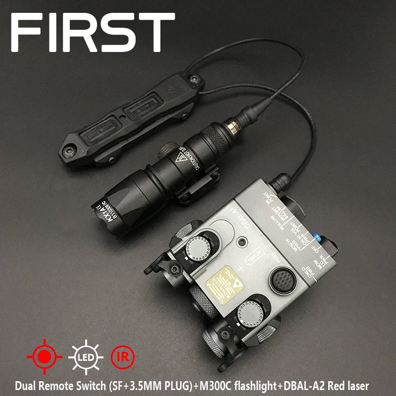 Tacital M300C Flashlight Hunting Weapon Light Sotac All Metal DBAL-A2 Red Dot Green IR Laser Indicator LED White Light PEQ Sight