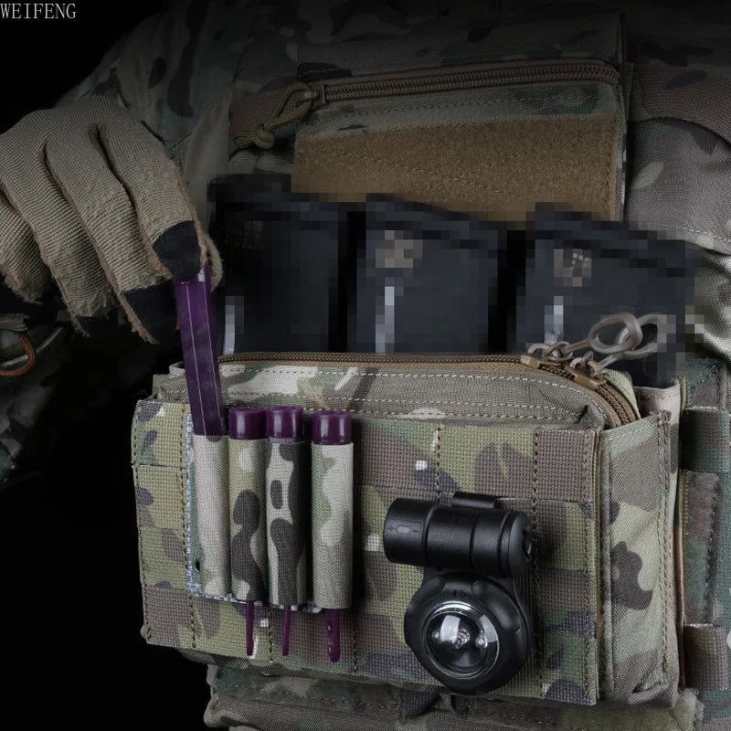 Outdoor Fluorescent Rod Storage Bag Tactical Lightweight Fishing Equipment Night Fishing Gear Fluorescent Rod Pouch Light Stick