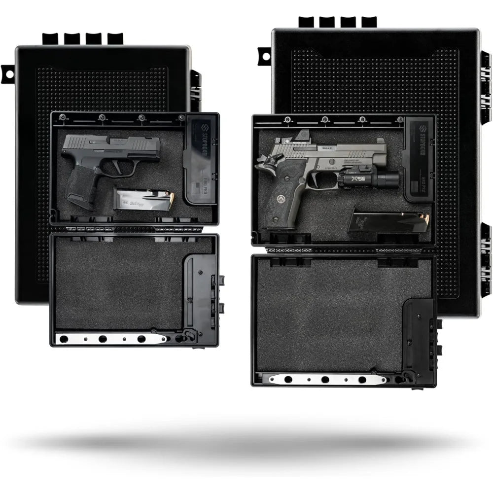 STOPBOX PRO Gun Safe Alternative for Handgun Storage, Instant Access Portable Security Lock Box Gun Case, Lock Box for Car or Tr