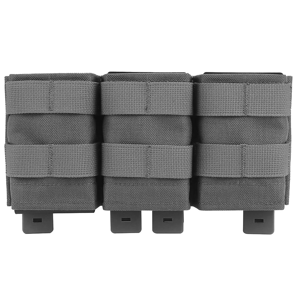 Tactifans Triple Medium 5.56 M4 KYWI Magazine Pouch Insert Open Malice Clip Strap 500D Nylon Tactical Hunting Equipment