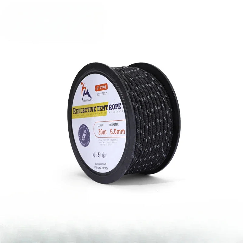 30 Meter Parachute and 6mm Tactical Parachute Rope Camping Camp Accessories DIY Woven Rope Outdoor Survival Equipment