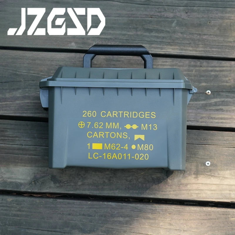 Plastics Lightweight Ammo Storage Tactical Waterproof Bullet Box Rifle 5.56/7.62 Large Caliber Ammo Portable Suitcase