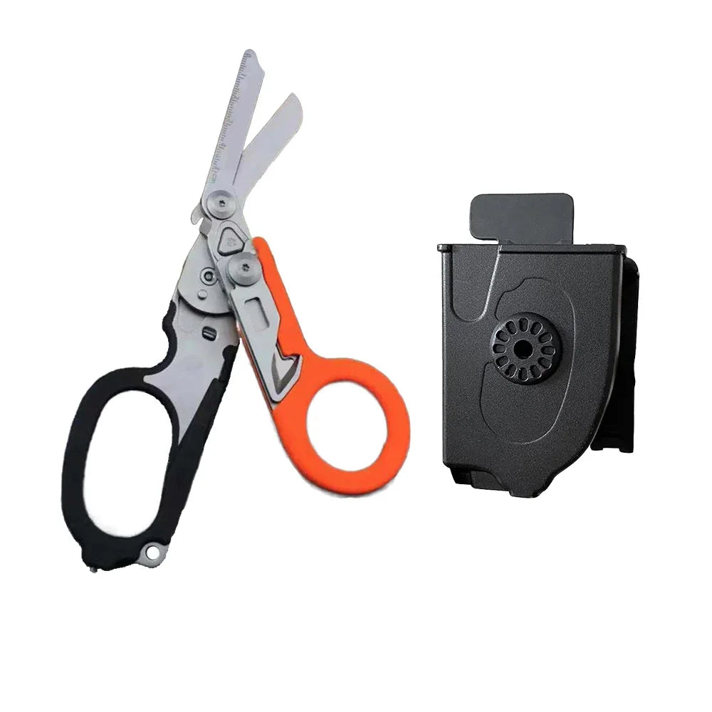 Tactical 6 In1 Multifunction Medical Emergency Response Raptors Shears Foldable Scissors Pliers Outdoor Survival Tool Equipment