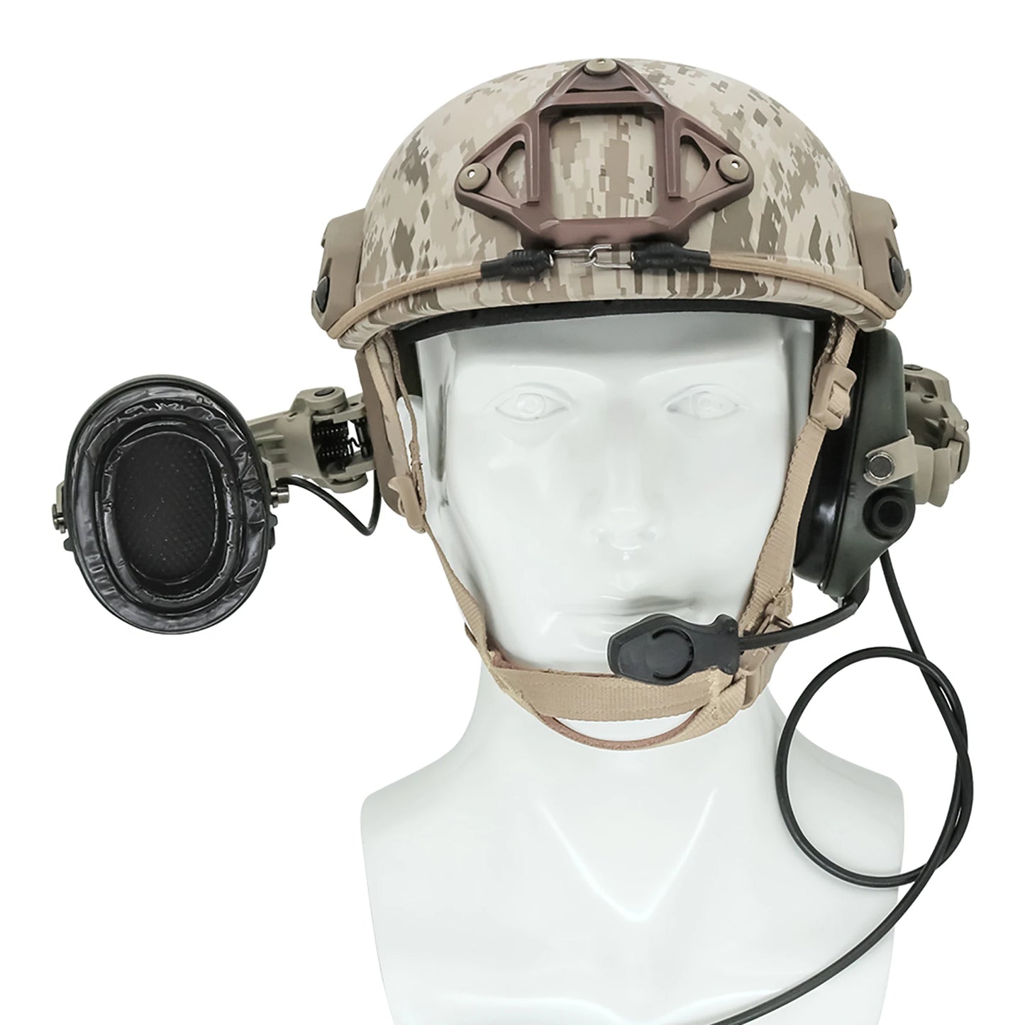 Tactical Helmet ARC Rail Adapter MSASORDIN Headset Anti-noise Hearing Protection Headset Hunting Sport Shooting Earmuff