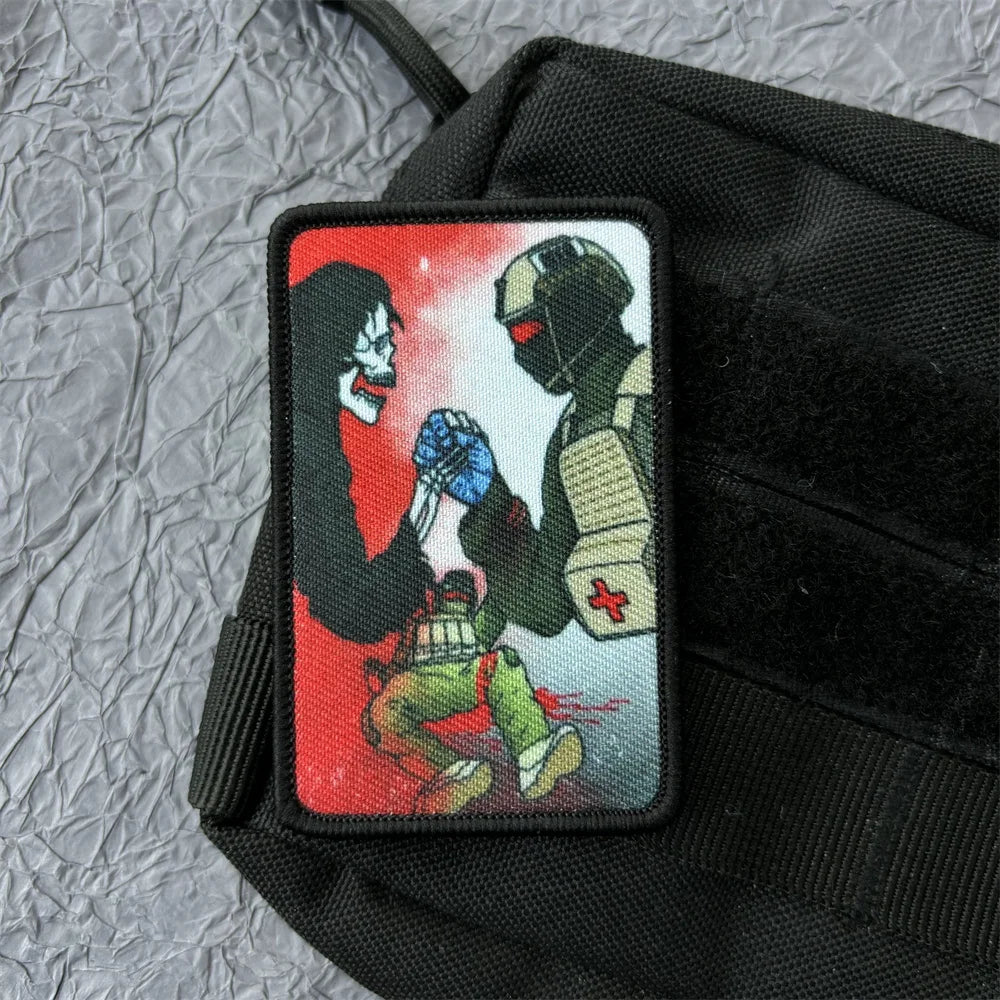 “Combat” Military Patch for Clothing Mole Krtek Operator Morale Badge Tactical Equipment Hook and Loop Patches Backpack