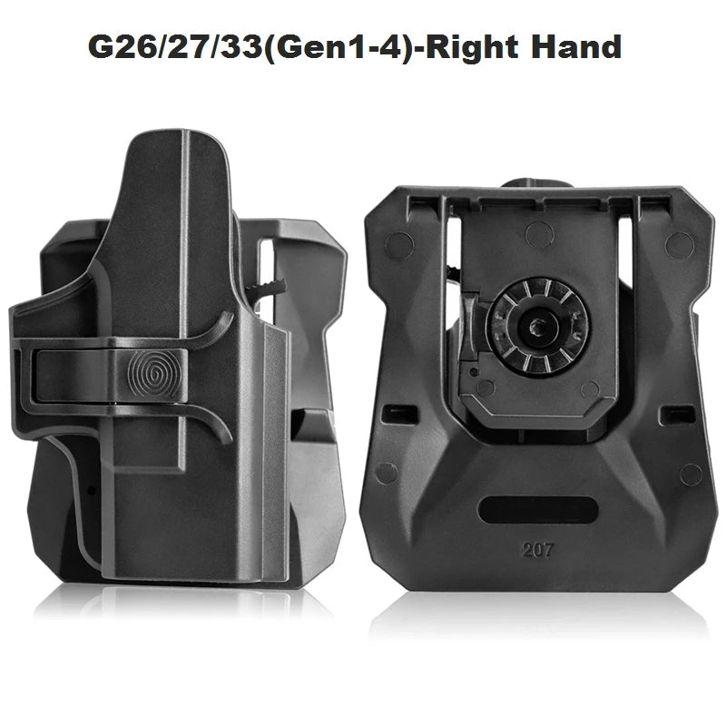 G 26 27 33 Gun Holster OWB Waistband Carry Holster Tactical Hunting Waist Paddle Pistol Handgun Bag Case