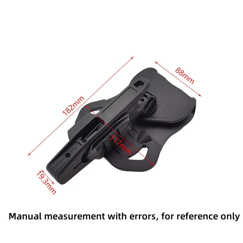 Tactical Gun Holster Hunting Waist Pisolt Holster 9mm Gun Case with Rail for Glock 9mm SW40 357