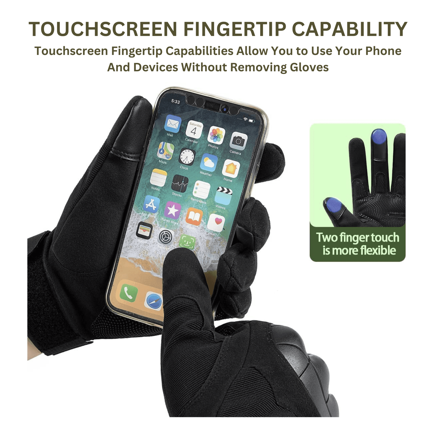 JupiterGear Tactical Military Airsoft Gloves for Outdoor Sports,