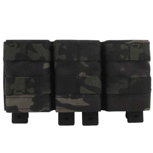 Tactifans Triple Medium 5.56 M4 KYWI Magazine Pouch Insert Open Malice Clip Strap 500D Nylon Tactical Hunting Equipment