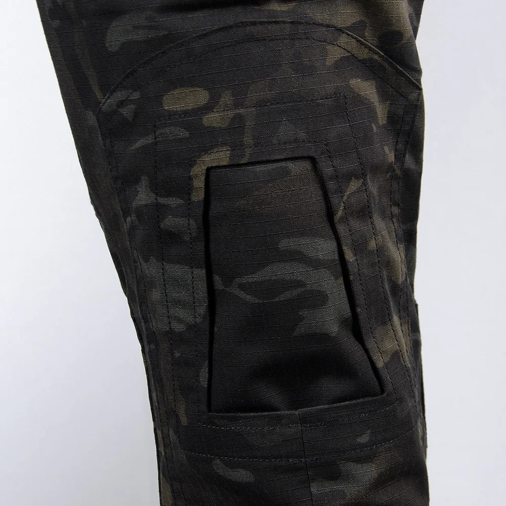 Black Multicam Camouflage Suit Tactical Shirt Combat Pants With Knee Pads Equipment  For Men Balaclava