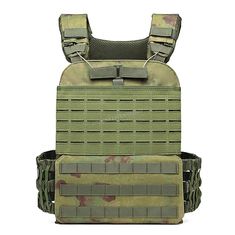 Tactical Plate Carrier Body Combat Training Chest Rig MOLLE  Equipment Adjustable Exercise Lightweight Load Bearing Vest
