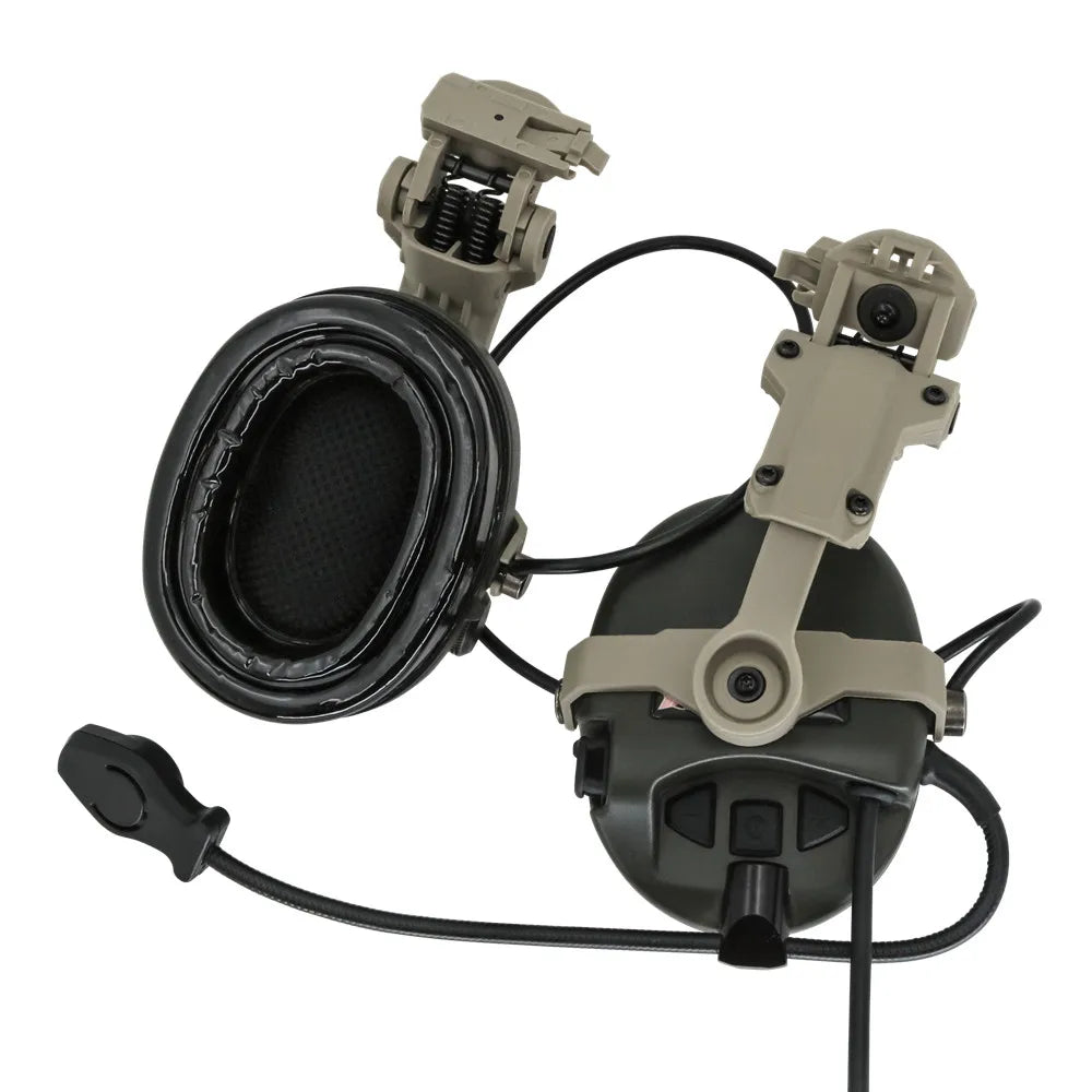 Tactical Helmet ARC Rail Adapter MSASORDIN Headset Anti-noise Hearing Protection Headset Hunting Sport Shooting Earmuff