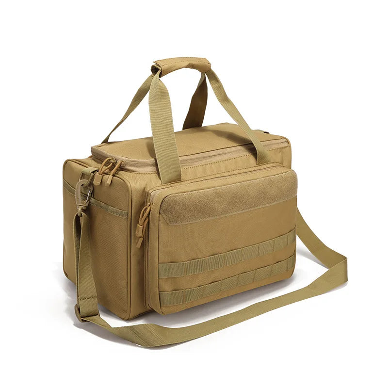 Multifunctional Tactical Range Bag Molle System Waterproof Gun Shooting Pistol Case Pack Hunting Accessories Tools Sling Bag