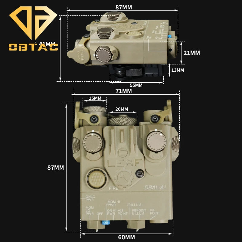 Tactical Laser Weapon Light PEQ Red Green Laser Dbal A2 Aiming Accessories Outdoor  Hunting Equipment Fit for 20mm Rail